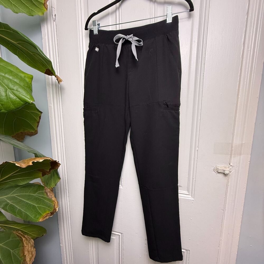 FIGS Black Straight Leg Technical Collection Scrubs Pants Womens XS NWOT
